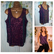 New Next Sequin Vest Top Size