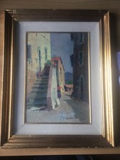 Carlo Domenici  Olio su Faesite “Paesaggio elbano al sole ”