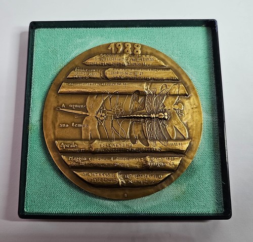 Medaglia bronzo calendario - medaglia,