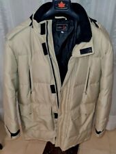 Giubbotto Giaccone Da Uomo Con Cappuccio In Vero Piumino D'oca Tg XL