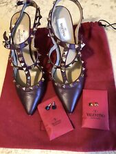 Valentino Décolleté Rockstud 37 Colore Bordeaux in Pelle