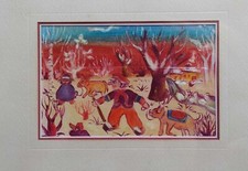 Coppia dipinti Naif anni 70