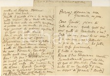 1924 PARIS Lettera Anselmo BUCCI - Gaffe con gli sposi di Manchester *AUTOGRAFO