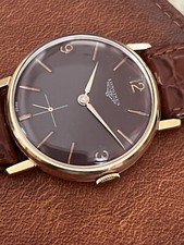 OROLOGIO DA UOMO LONGINES ORO ROSA MASSICCIO 18K QUADRANTE BORDEAUX CARICA MANUALE 30L