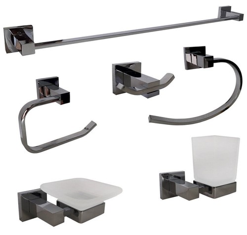 Set bagno acciaio cromato e - da,