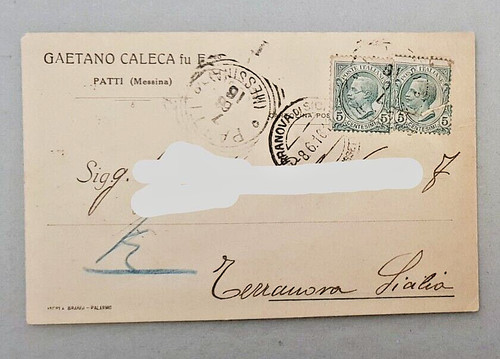 Cartolina gaetano caleca patti - caleca,