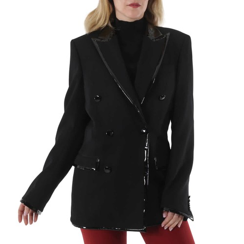 Blazer nero doppiopetto tubino