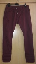 PLEASE Jeans  Pantalone Donna Bordeaux -  taglia Medium - Trousers Skinny