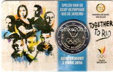 Coin Card 2 EURO COMMEMORATIVO BELGIO 2016 Olimpiadi Rio (Olanda)