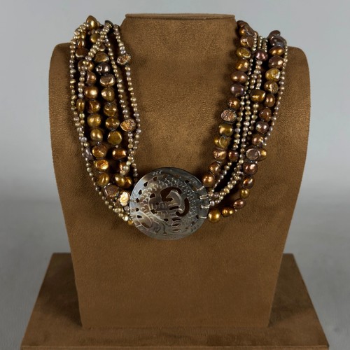 Collana multifilo perle - perle, di