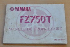YAMAHA FZ 750 T Owners Manual
