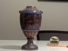 Antico vaso Gualdo Tadino del XX secolo ceramica a lustro