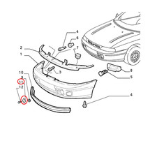 FRONT BUMPER PLATE Fiat Bravo