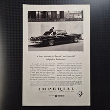 1963 Imperial Crown - Original AD Advertising Pubblicità Vintage