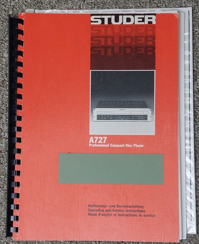 Studer revox 727 manuale - revox, di