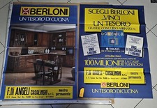 Manifesti 3 Pezzi Viterbo Berloni Cucine 1987 Rai Uno Domenica In 