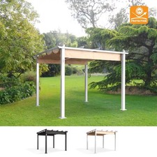 Gazebo da giardino esterno a pergola 3x3m in alluminio Firenze UV Moon