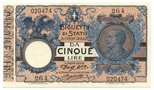 5 LIRE BIGLIETTO DI STATO