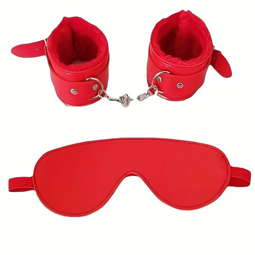 Manette ecopelle rosse con - manette,