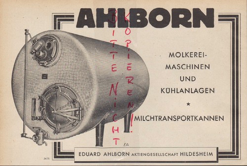 Hildesheim pubblicità 1950 - hildesheim,,