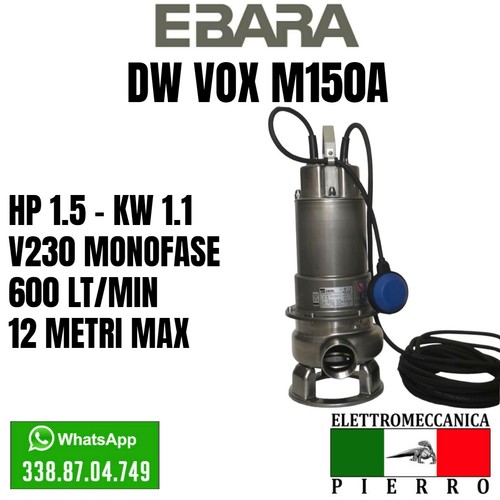 Dwvoxm150a ebara elettropompa - ebara,