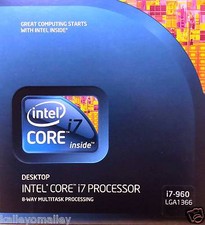 Processore Intel BX80601960 SLBEU Core i7-960, 8 MB di cache, 3,20 GHz, 4,80 GT/s NUOVO