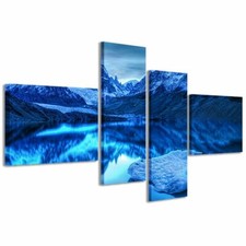 Quadro Moderno 200 x 100 cm Stampa su Tela Canvas 4 pz XXL Landscape 5