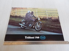 BROCHURE DEPLIANT ORIGINALE TRIUMPH TRIDENT 750 PROSPEKT