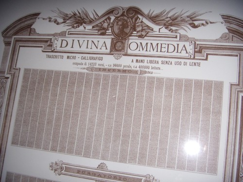 Pergamena divina commedia 1888 - commedia,