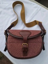 Borsa Cartucce da Tiro Vintage in Pelle e Tela Spessa, Alta Qualità Nuova...