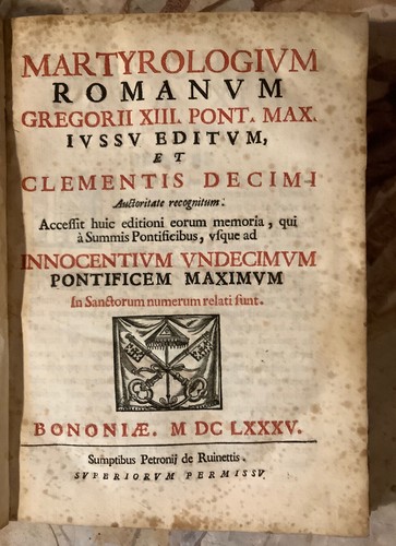 Martyrologium romanum - martyrologium,