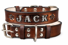 COLLARE IN CUOIO PER CANE