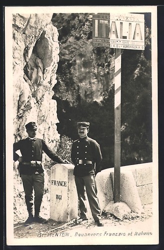 Mentone douaniers francais et - douaniers,