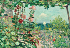 Poster vista giardino mare