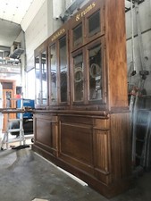 mobili/bancone con vetrine bar/pub/casa legno massello noce nazionale