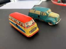 VECCHI PICCOLI MODELLI IN LATTA TECHNOFIX BUS & TIPPCO VAN - GERMANIA