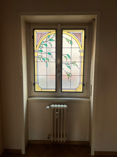 Vetrate liberty trittico con