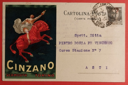 Cartolina torino cinzano - torino,