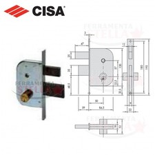 SERRATURA INFILARE CISA 42510 PER CANCELLI CILINDRO FISSO SCIVOLO MANDATE E/50