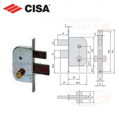 Serratura infilare cisa 42510 - serratura,