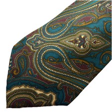 HILL & ARCHER Tie Paisley Teal