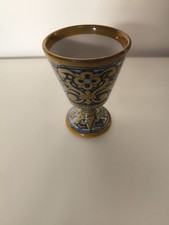 Bicchiere ceramica maiolica lustro Deruta Società Anonima Grazia 12cm. Anni 20