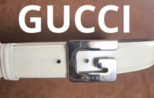 Marchio cintura bianco Gucci