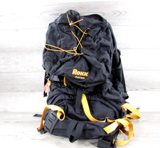 Rokk Backpack Flatiron Black Nylon Yellow Hiking Internal Frame