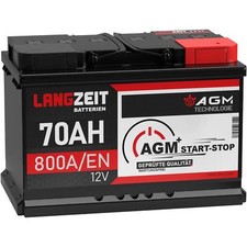 Batteria AGM LUNGA DURATA 70Ah 12V 800A/EN Start Stop Batteria Auto VRLA