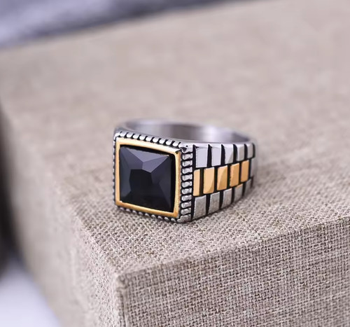 Anello uomo acciaio - acciaio, inox