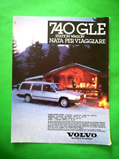 RITAGLIO DI GIORNALE CLIPPING PUBBLICITA' VOLVO 740 GLE DA COLLEZIONE 1985-(175)