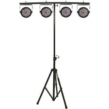 IMPIANTO LUCI DJ DISCOTECA PSICHEDELICHE LED RGB 4 par 36 + stativo a "T" party