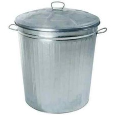 Secchio raccoglicenere coperchio e manico in metallo pattumiera bidone da 18 Lt