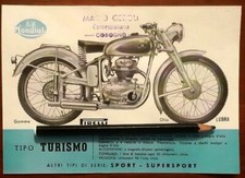 F B MONDIAL TIPO TURISMO 125 CC ANNI 50 RARO PUBBLICITARIO